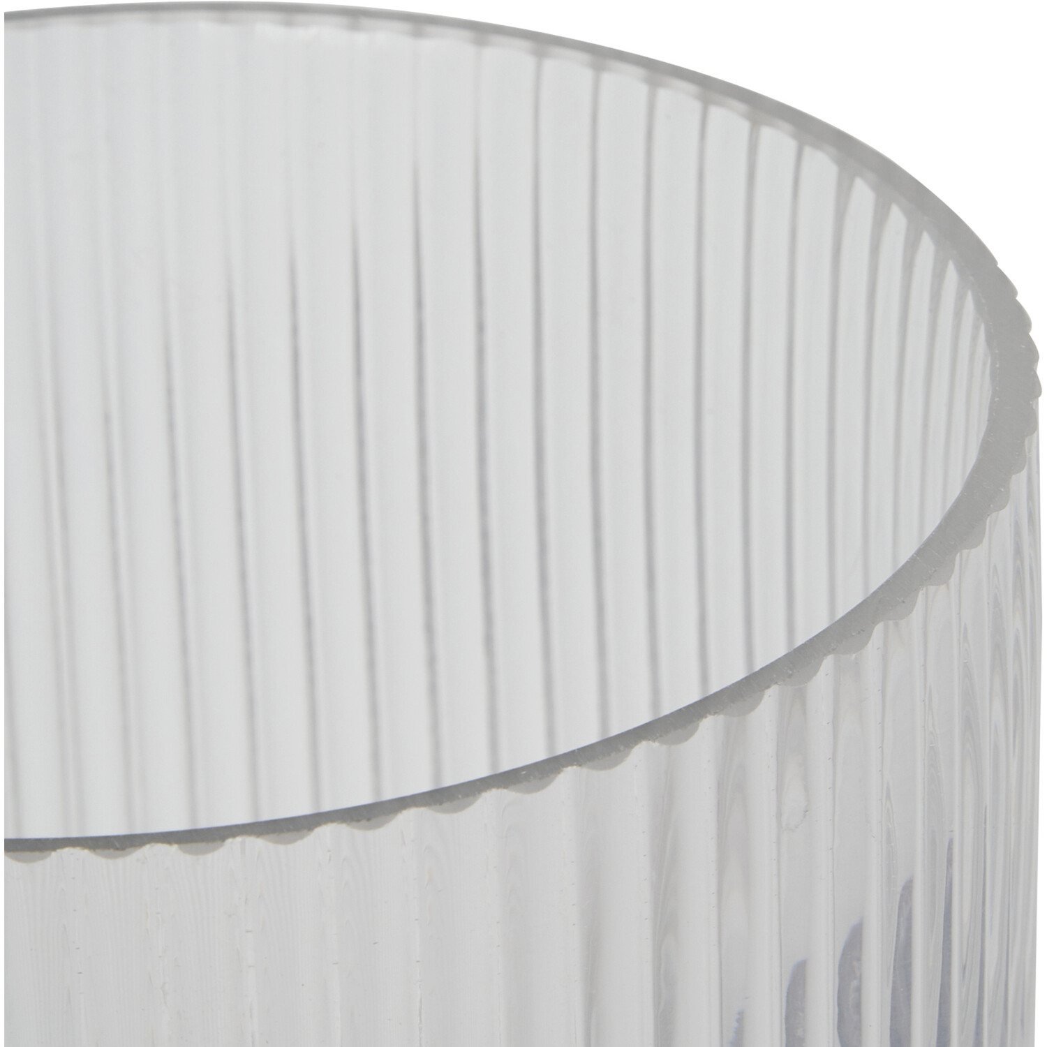 Ribbed Cylinder Vase - Clear Image 3