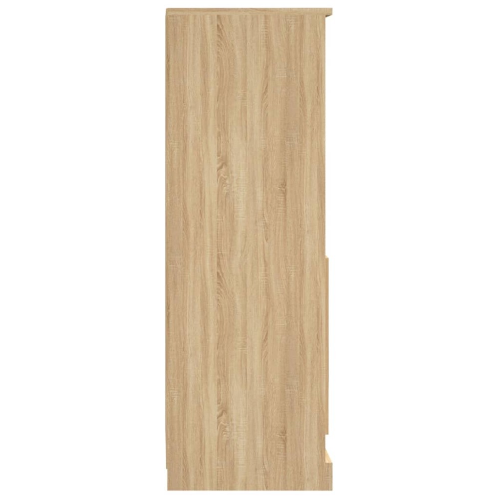 vidaXL Single Door 2 Shelf Sonoma Oak Highboard Image 6