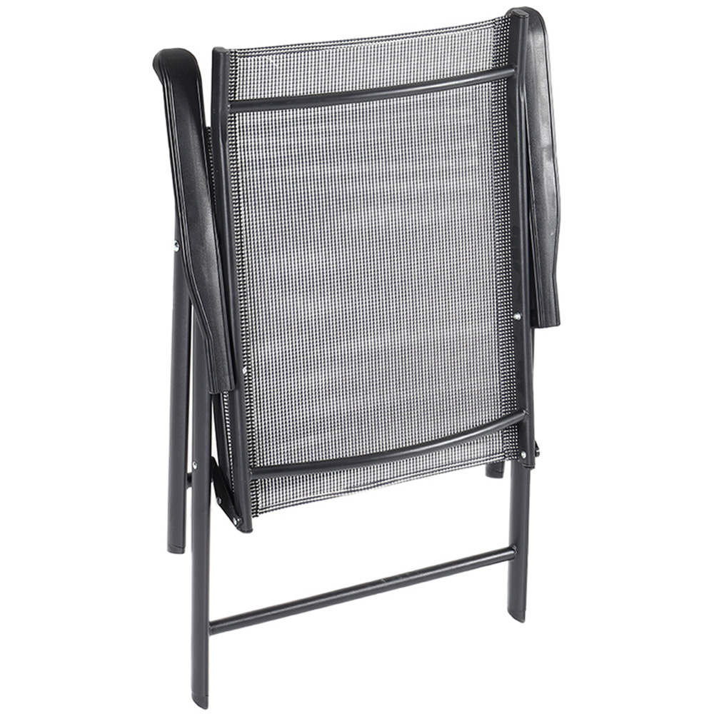 Living and Home Foldable 2 Seater Black Dining Set Image 3