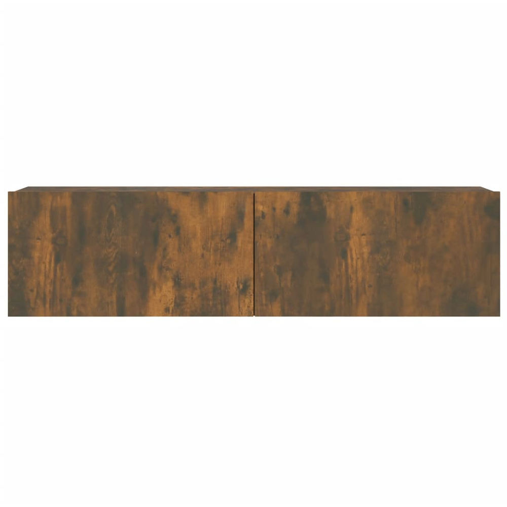 vidaXL 2 Door Smoked Oak Wall Mounted TV Cabinet Image 5