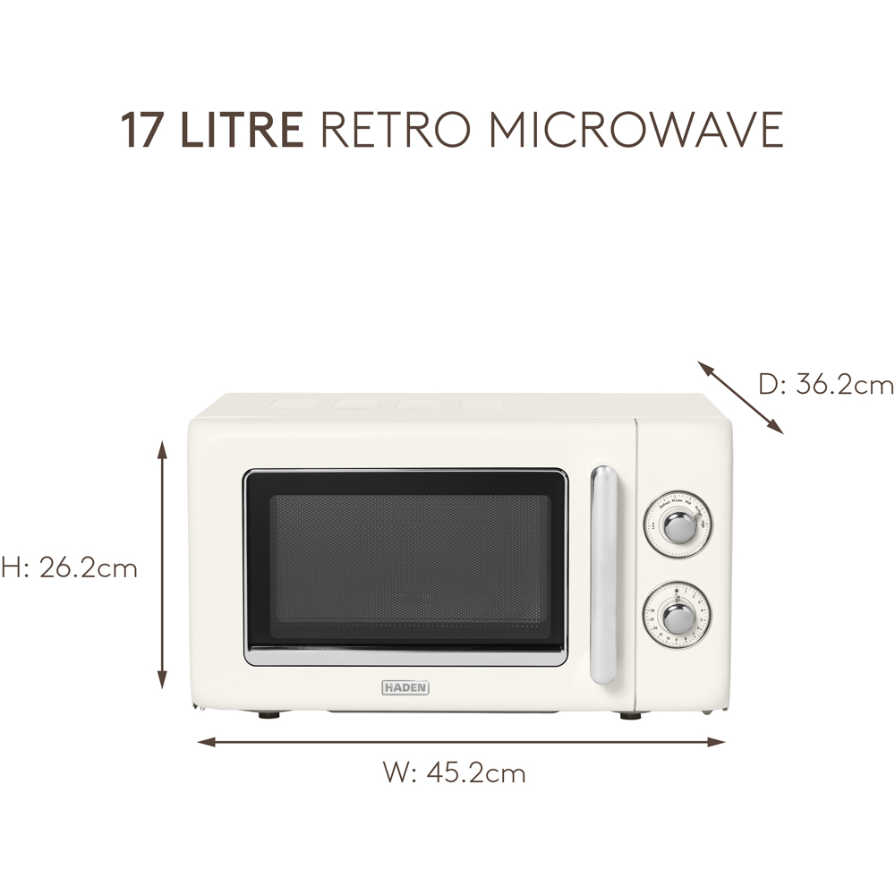 Haden 214607 Retro Ivory 17L Manual Microwave 700W Image 7