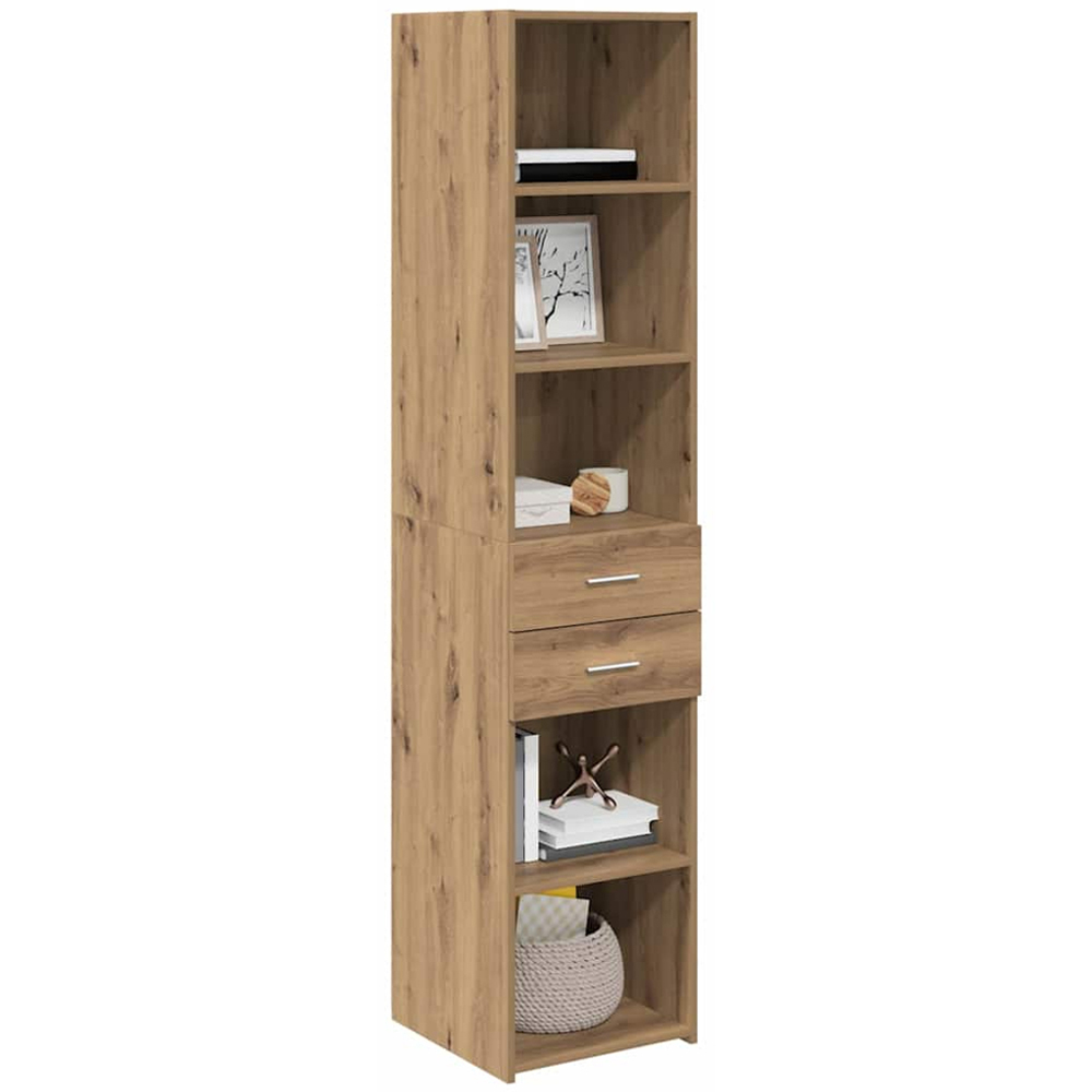vidaXL 2 Drawer 5 Shelf Artisan Oak Highboard Image 3