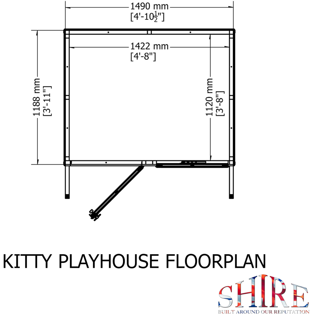 Shire 5 x 4ft Kitty Playhouse Shed Image 4