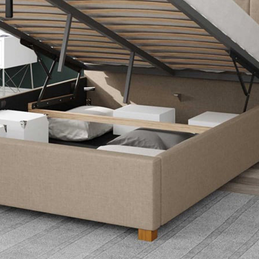 Aspire Hepburn Super King Natural Eire Linen Ottoman Bed Image 3