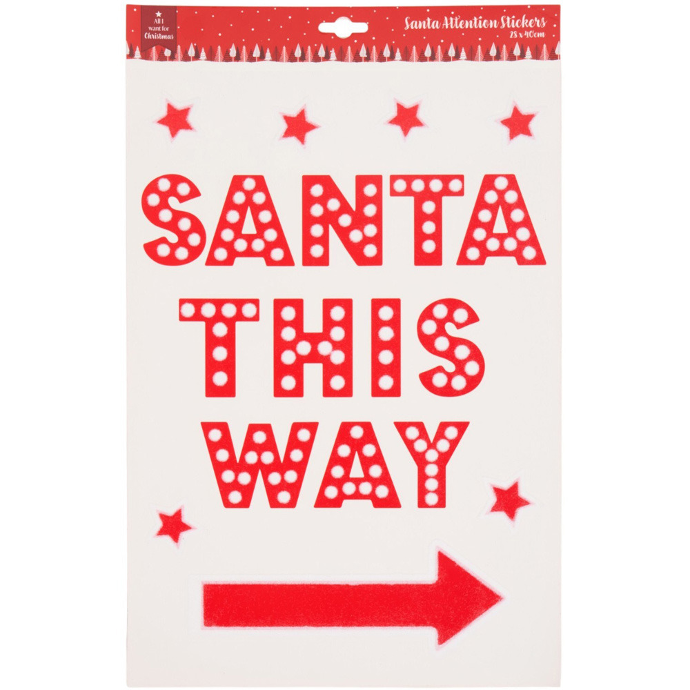 Santa Attention Sticker Image 7