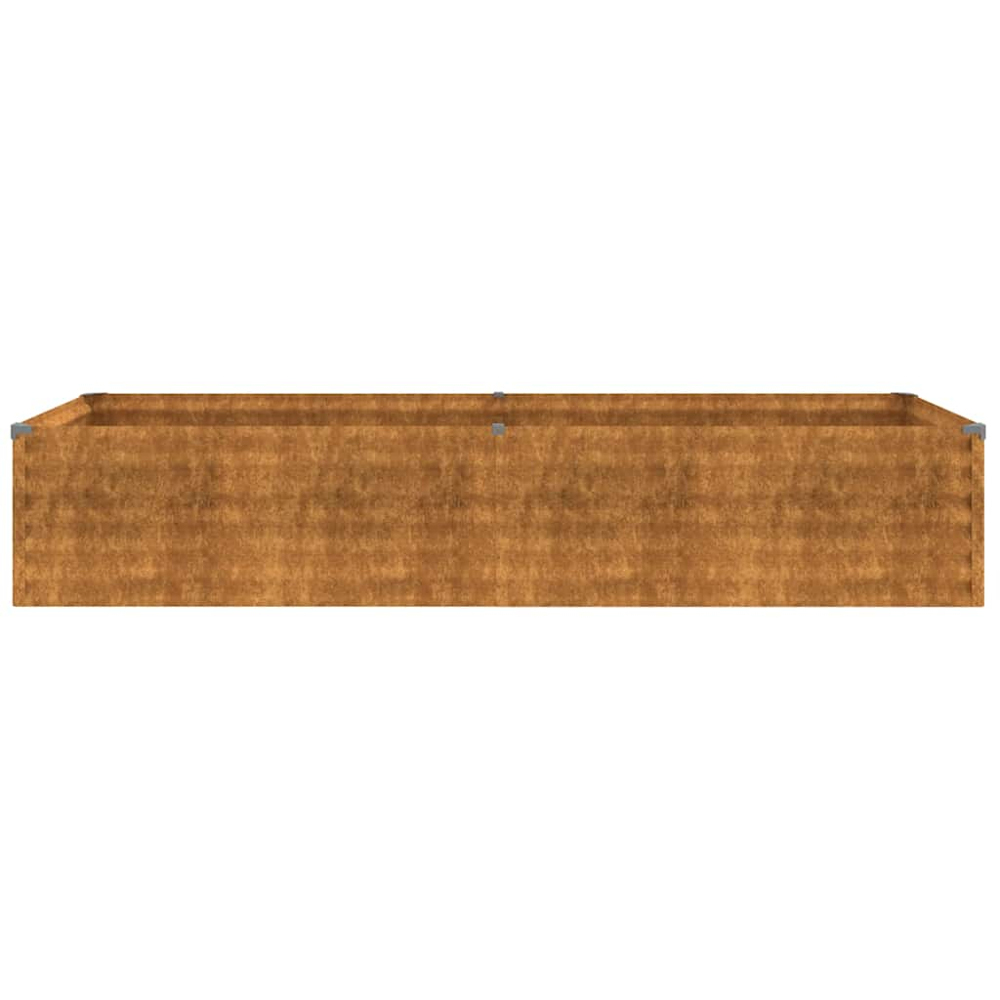 vidaXL Brown Corten Steel Raised Garden Bed 36 x 194 x 50cm Image 2