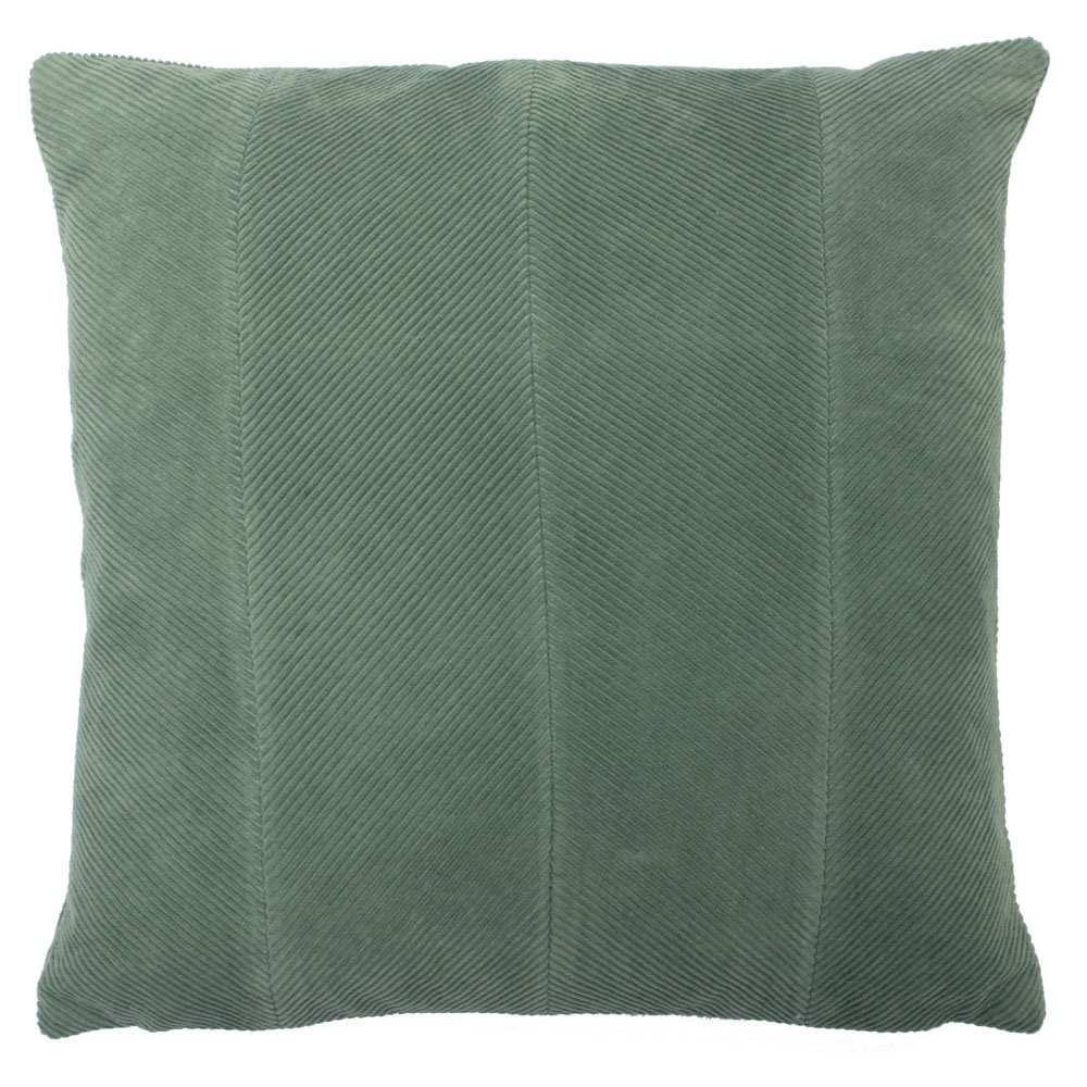 furn. Jagger Sage Green Ribbed Corduroy Cushion Image 1