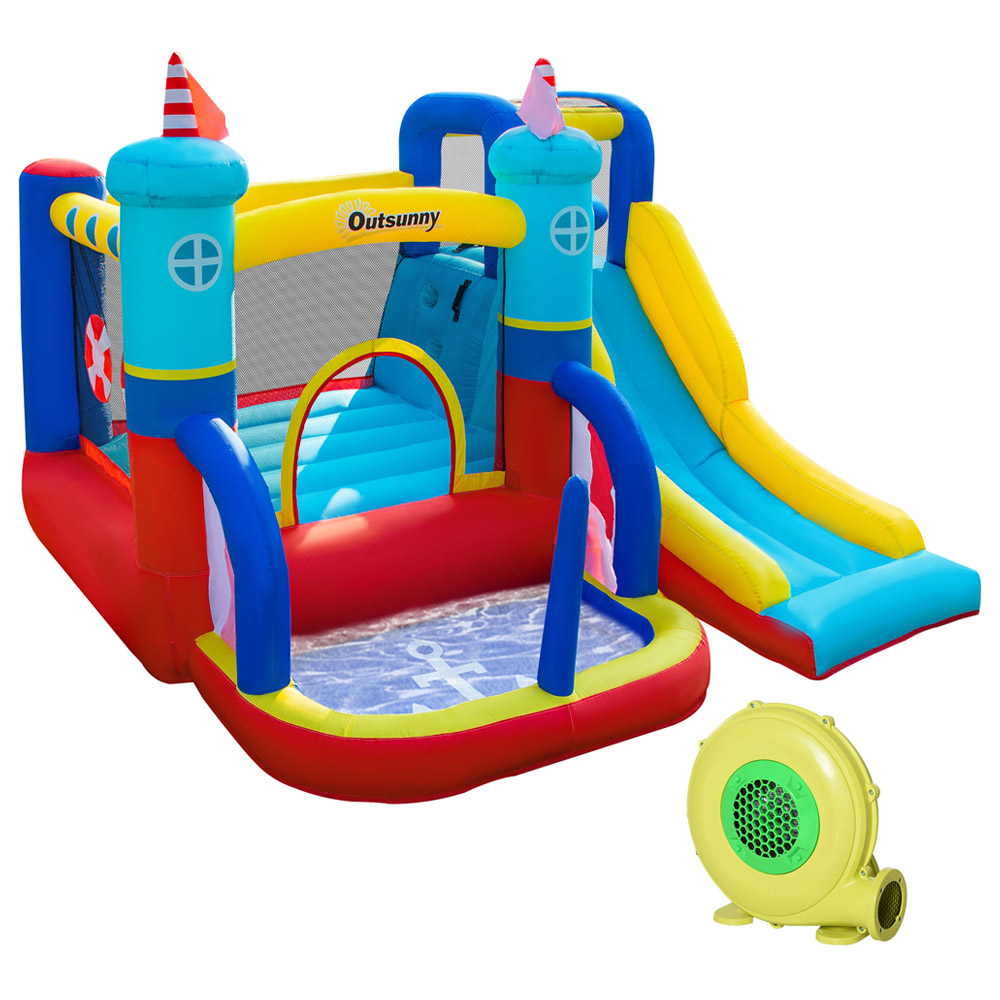 Outsunny 4-in-1 Sailboat Bouncy Castle Image 1