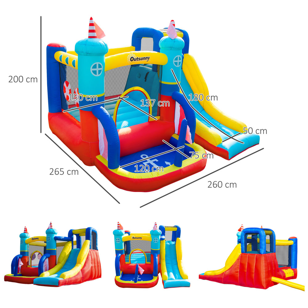 Outsunny 4-in-1 Sailboat Bouncy Castle Image 6