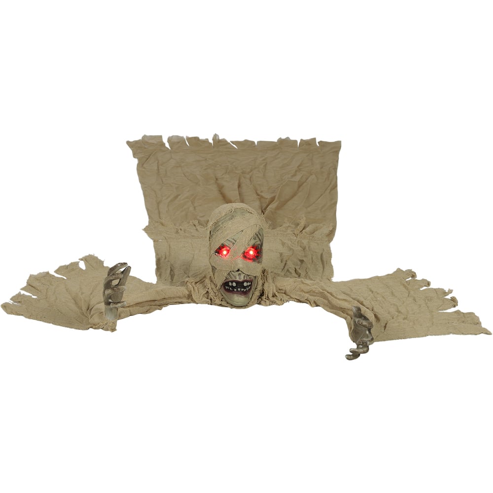 Outsunny Life Size Animated Crawling Mummy with Glowing LED Eyes Halloween Decoration 6ft Image 1