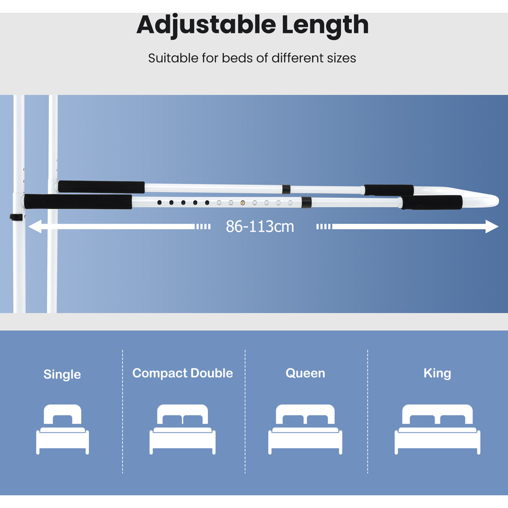 Costway Black and White Safety Bed Assist Rail Image 5