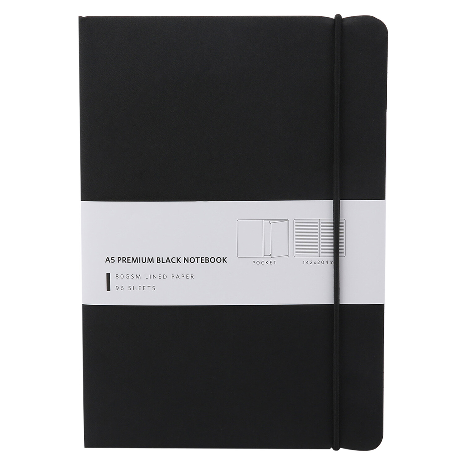 Premium Notebook Black - Black / A5 Image 1