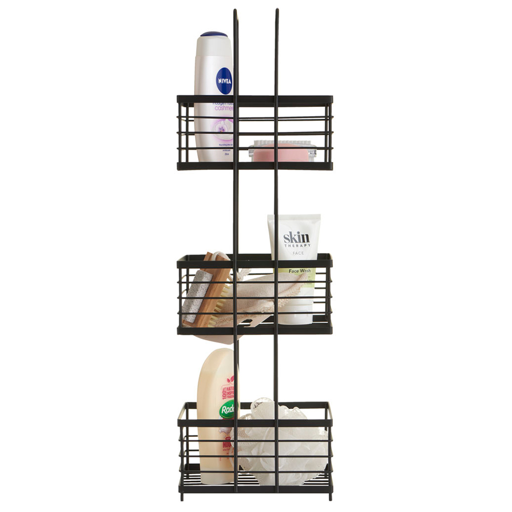 Wilko Matt Black 3 Tier Storage Caddy Wilko