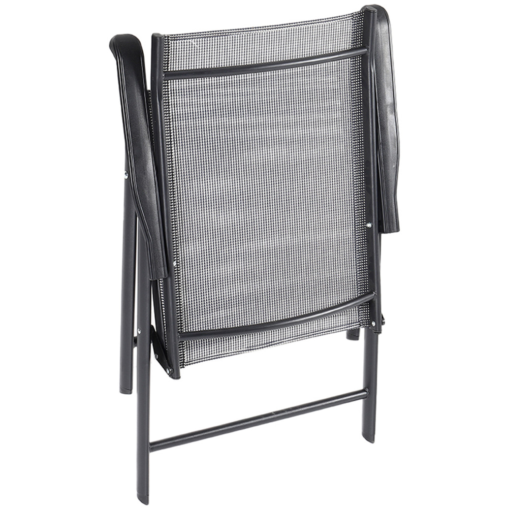 Living and Home Foldable 2 Seater Black Square Patio Set Image 3