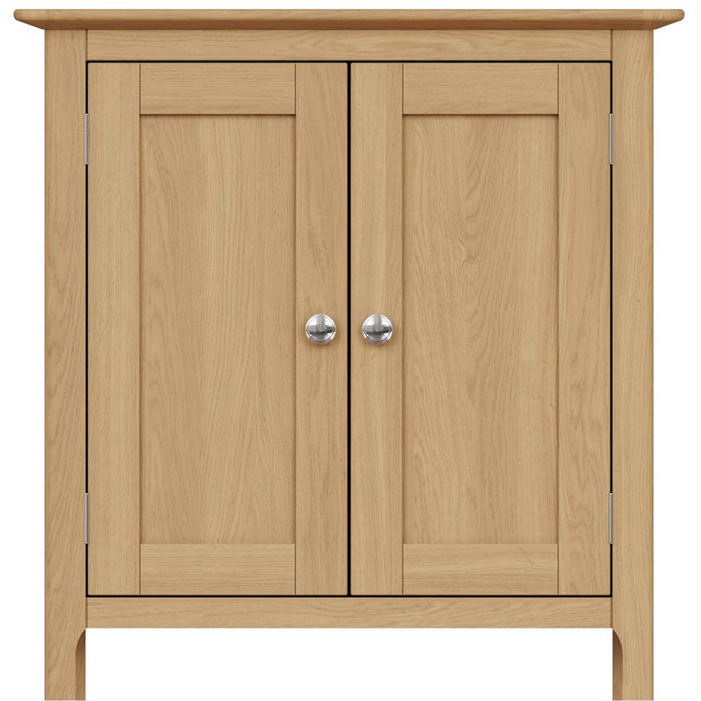 FWStyle Taberno 2 Door Natural Lacquered Oak Compact Sideboard Image 3