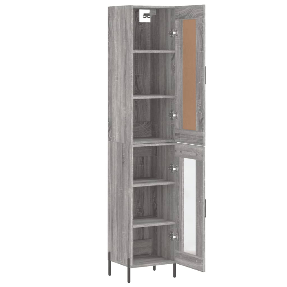 vidaXL 2 Door Grey Sonoma Highboard Image 4
