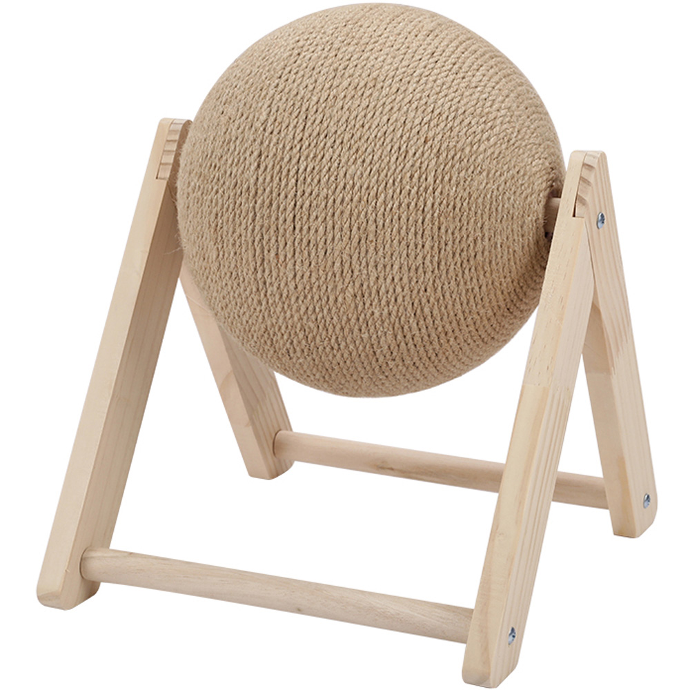 Living and Home Wooden Cat Scratching Ball Toy Image 1