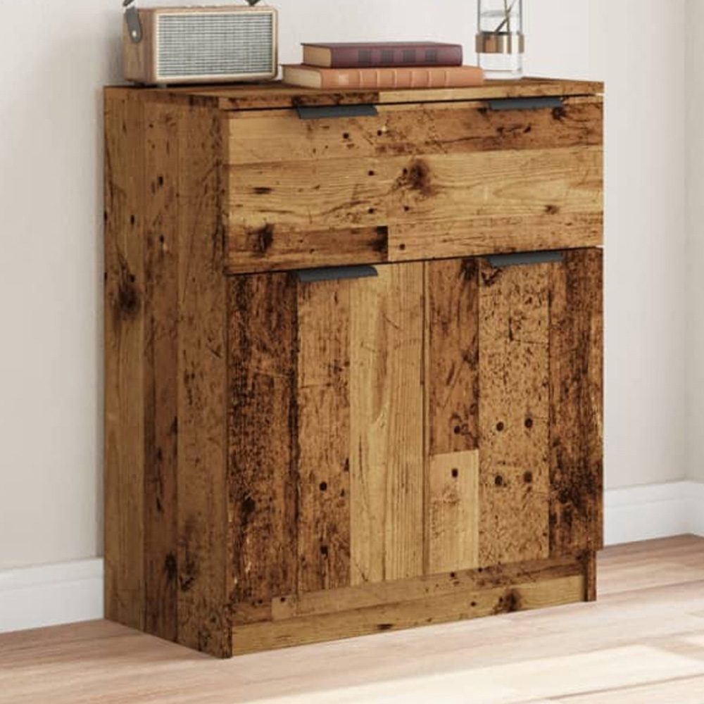 vidaXL 2 Door 2 Drawer Old Wood Sideboard Image 1