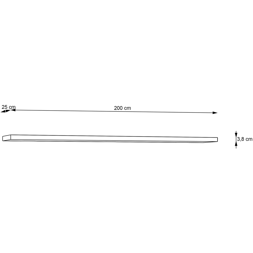 Florence Corona Artisan Oak Floating Wall Shelf 200cm Image 7