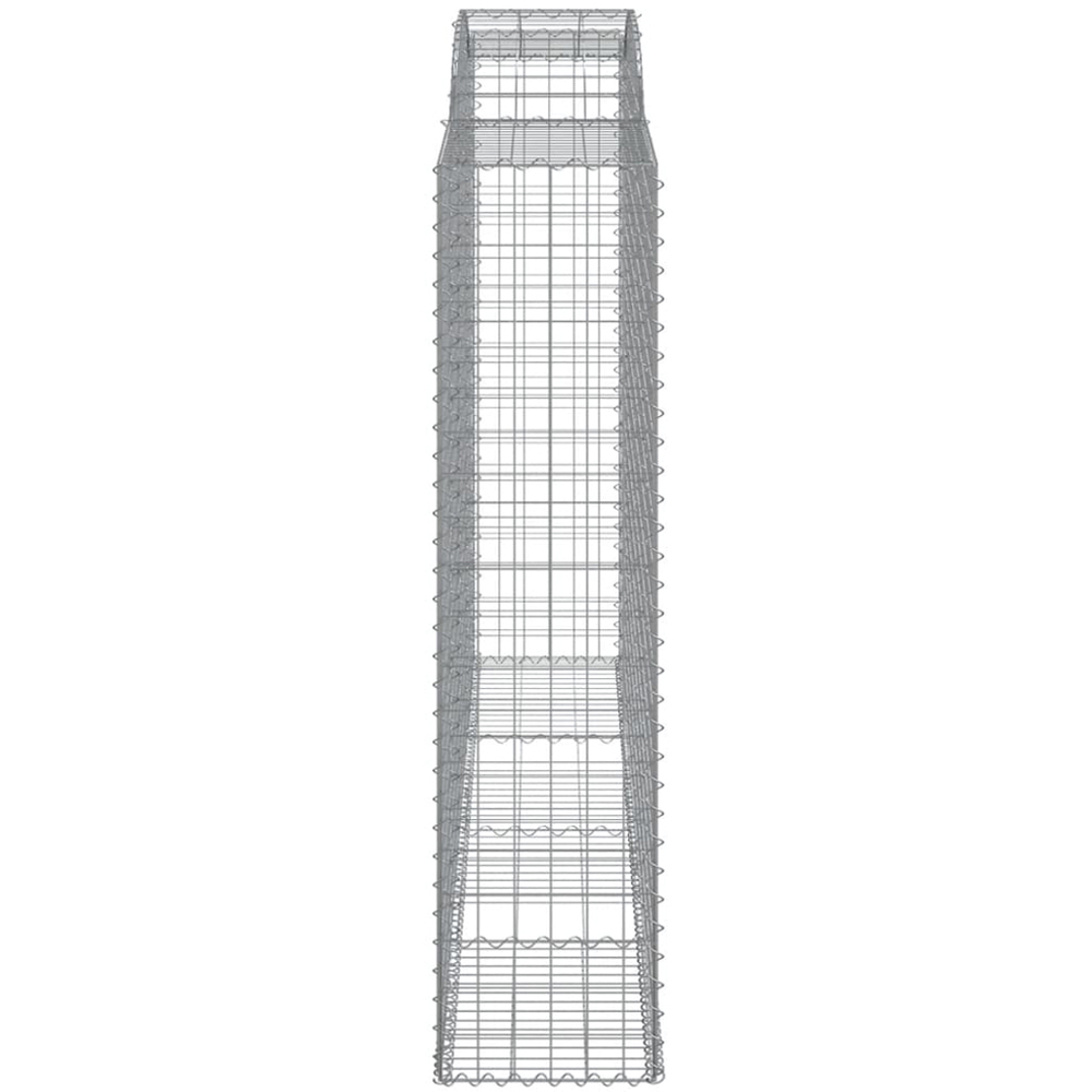 vidaXL Silver Galvanised Iron Arched Gabion Basket 300 x 50 x 200/220cm 6 Pack Image 3