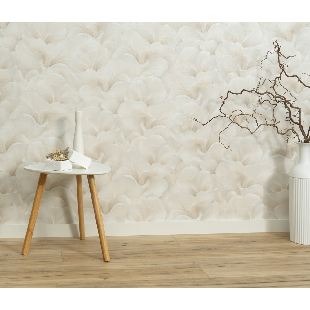 Erismann Floral Glow Beige Vinyl Wallpaper Image 2
