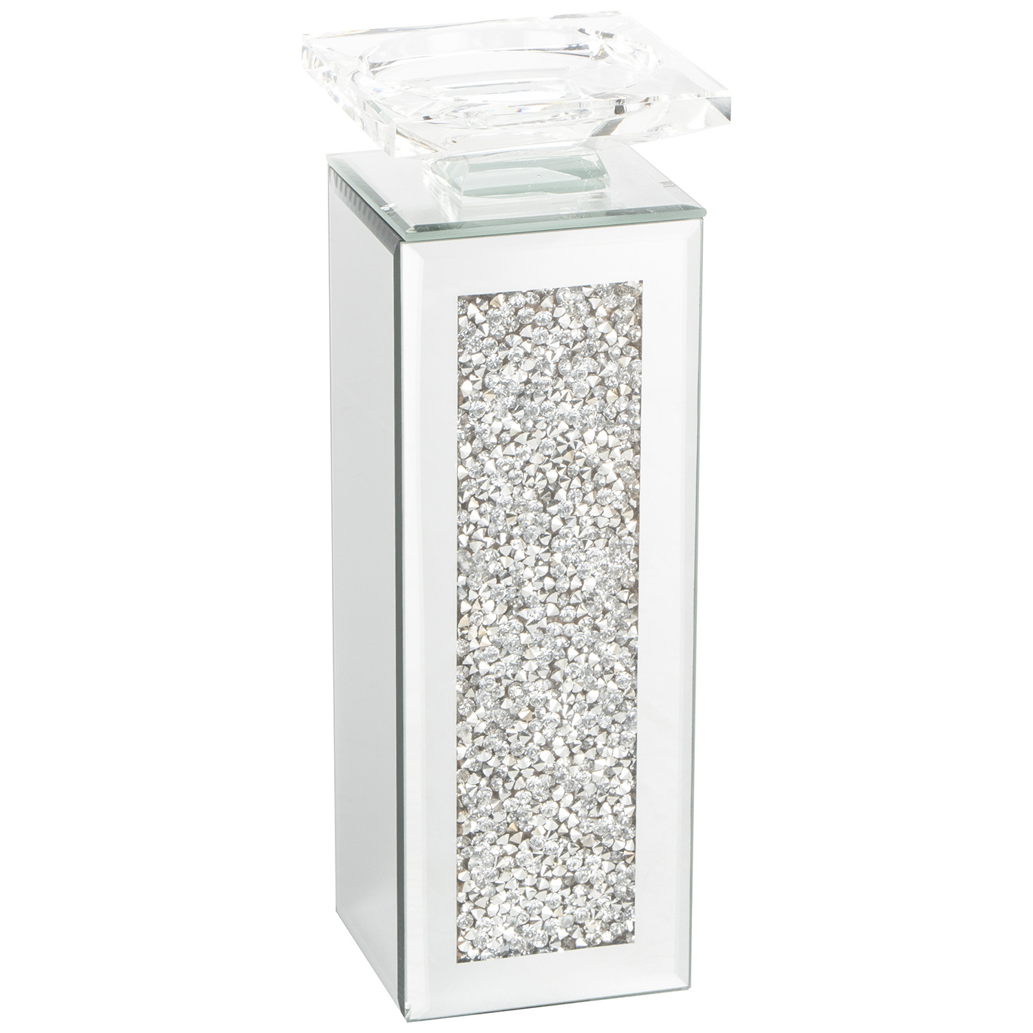 Tall Crystal Crystal Pillar Holder Image 1