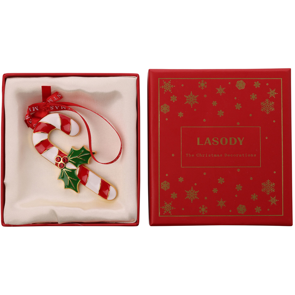 The Seasonal Gift Co Regal Tidings Candy Cane Collectable Tree Decoration 18cm Image 2