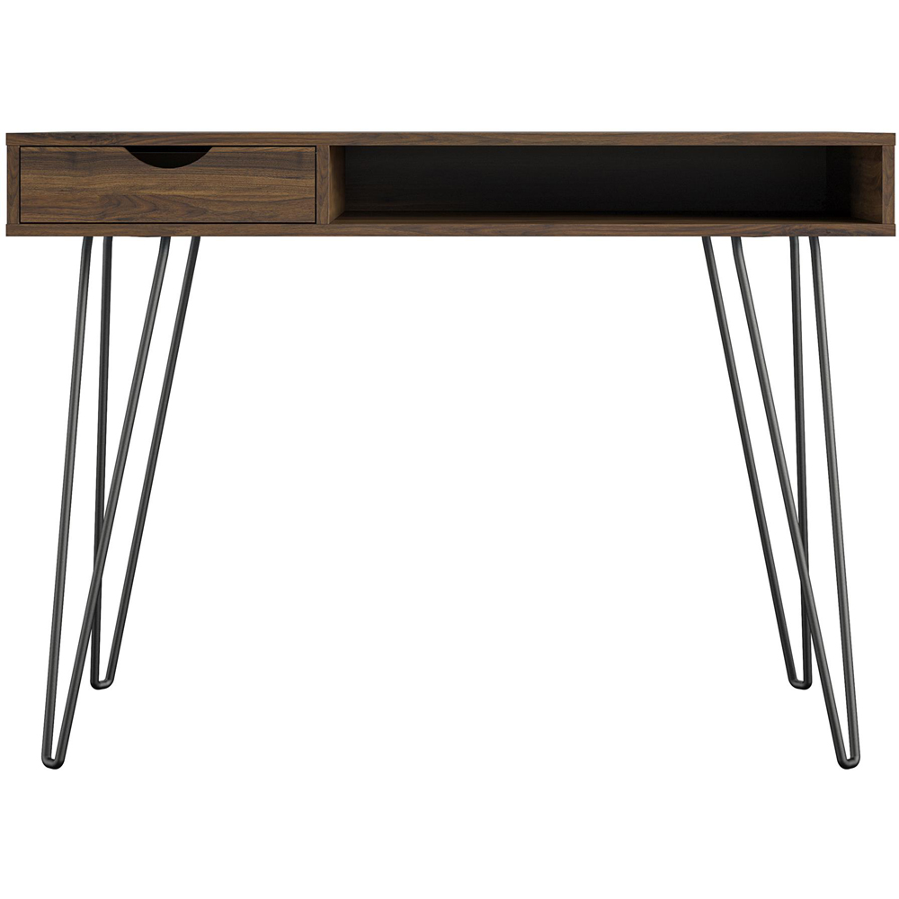 Novogratz Harmony Single Drawer Laptop Desk Walnut Image 3