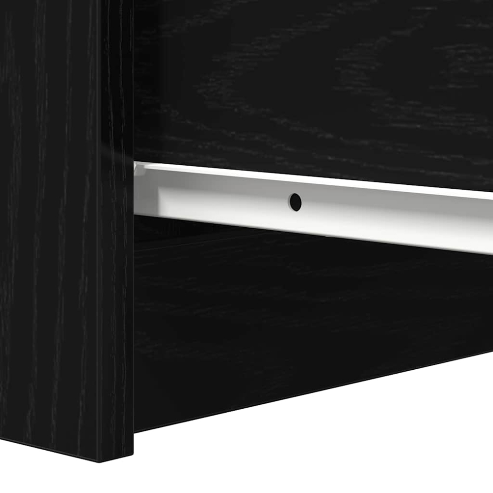vidaXL 4 Drawer Black Oak Wooden Sideboard Image 8