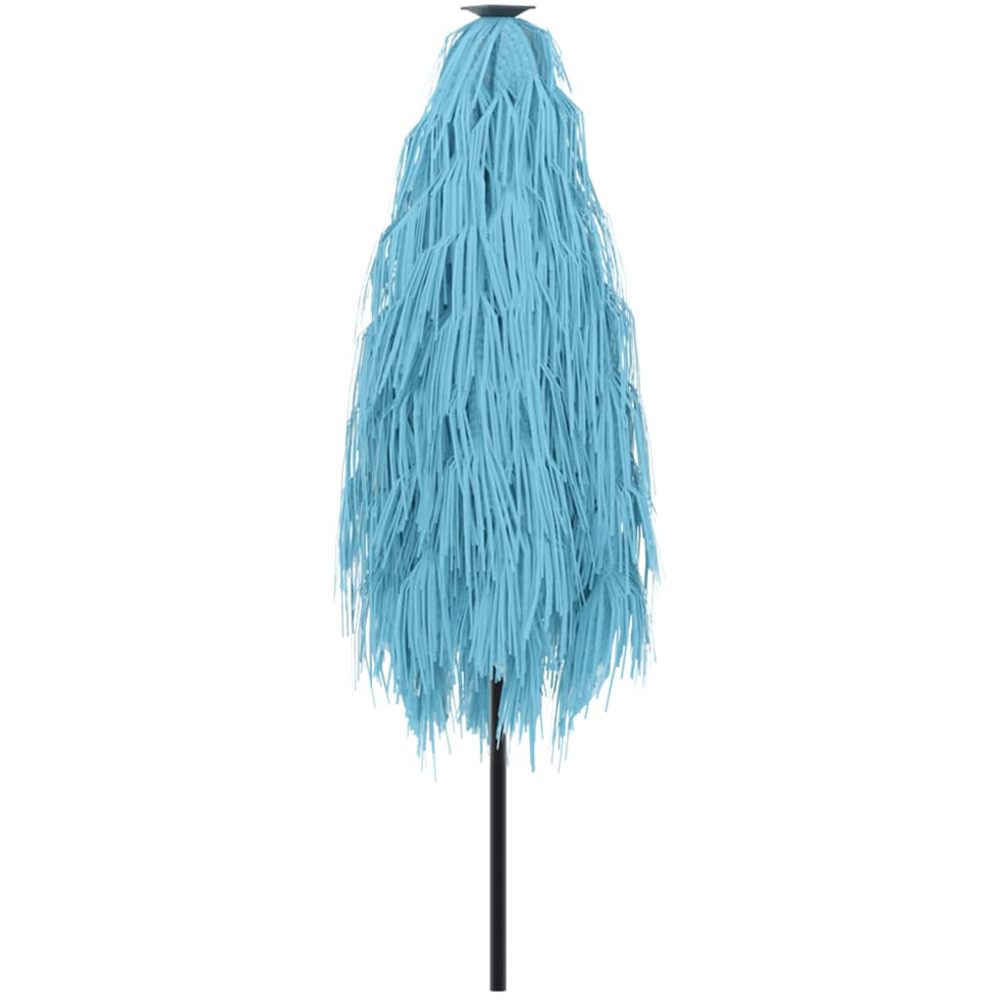 vidaXL Blue Straw Top Garden Parasol with Steel Pole 2.2m Image 5