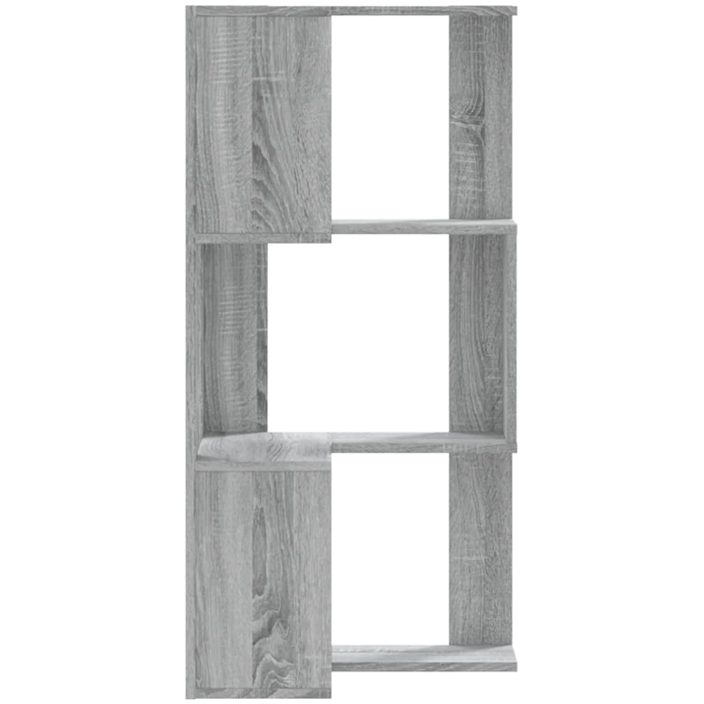 vidaXL 3 Shelf Grey Sonoma Corner Bookcase Image 5