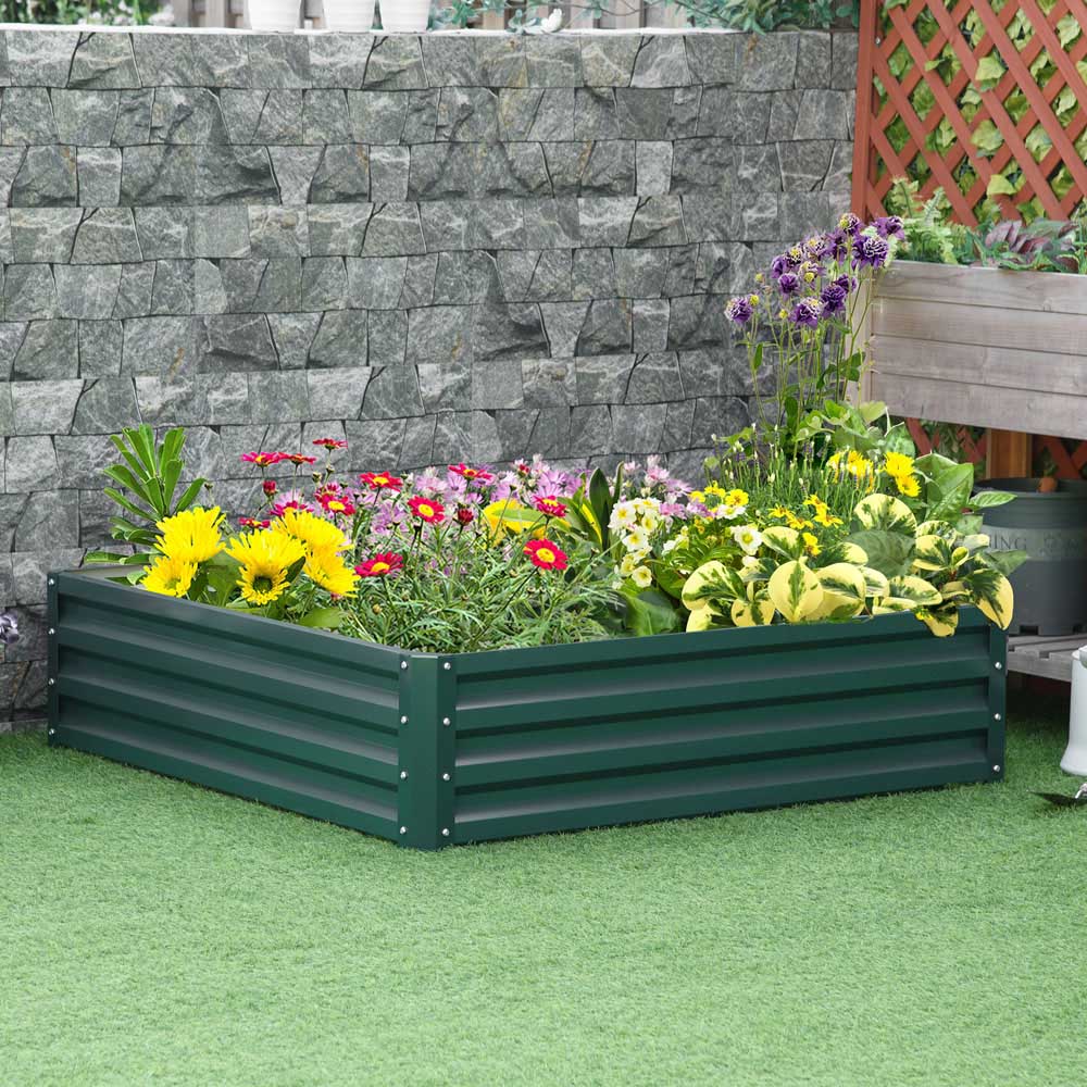 Outsunny Square Raised Garden Bed Box Image 2