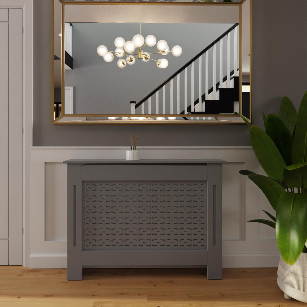 FWStyle Grey Geometric Pattern MDF Radiator Cover Medium Image 5