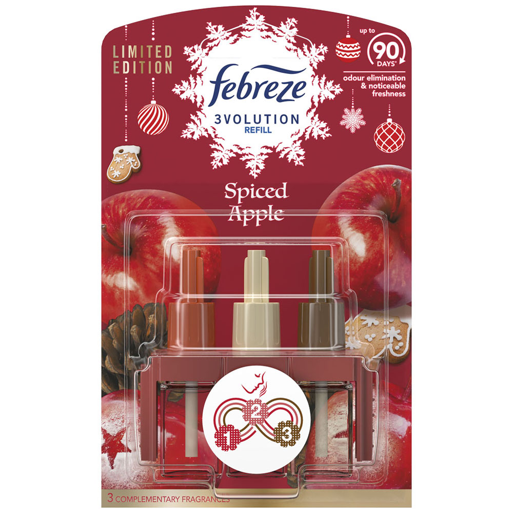 Febreze 3Volution Spiced Apple Air Freshener Plugin Refill 20ml Wilko