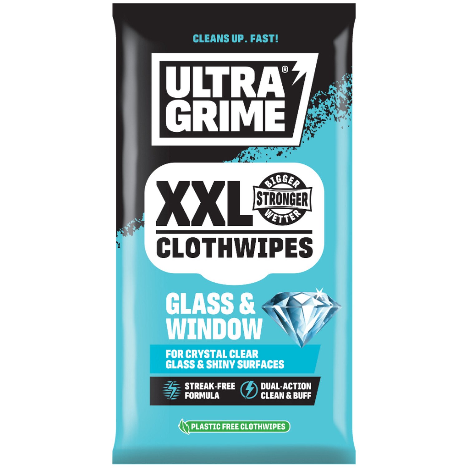 Pack of 20 UltraGrime Glass and Window XXL Wipes Image 1