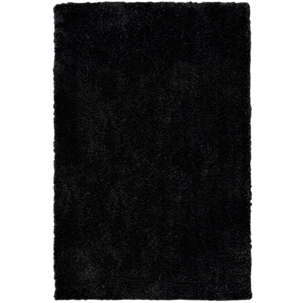 Homemaker Black Snug Plain Shaggy Rug 200 x 290cm Image 1