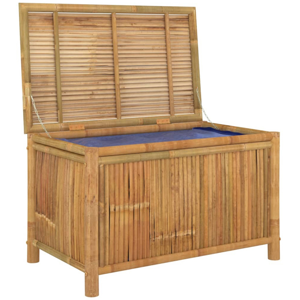 vidaXL 55 x 90 x 52cm Brown Bamboo Garden Storage Box Image 4