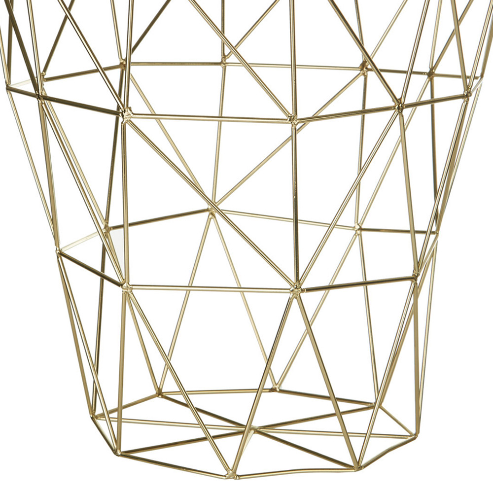 Premier Housewares Vertex Gold Finish Tall Storage Basket Image 4
