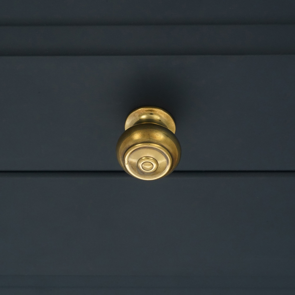 Spira Brass Bloxwich Aged Brass Small 30mm Cupboard Knob Image 2