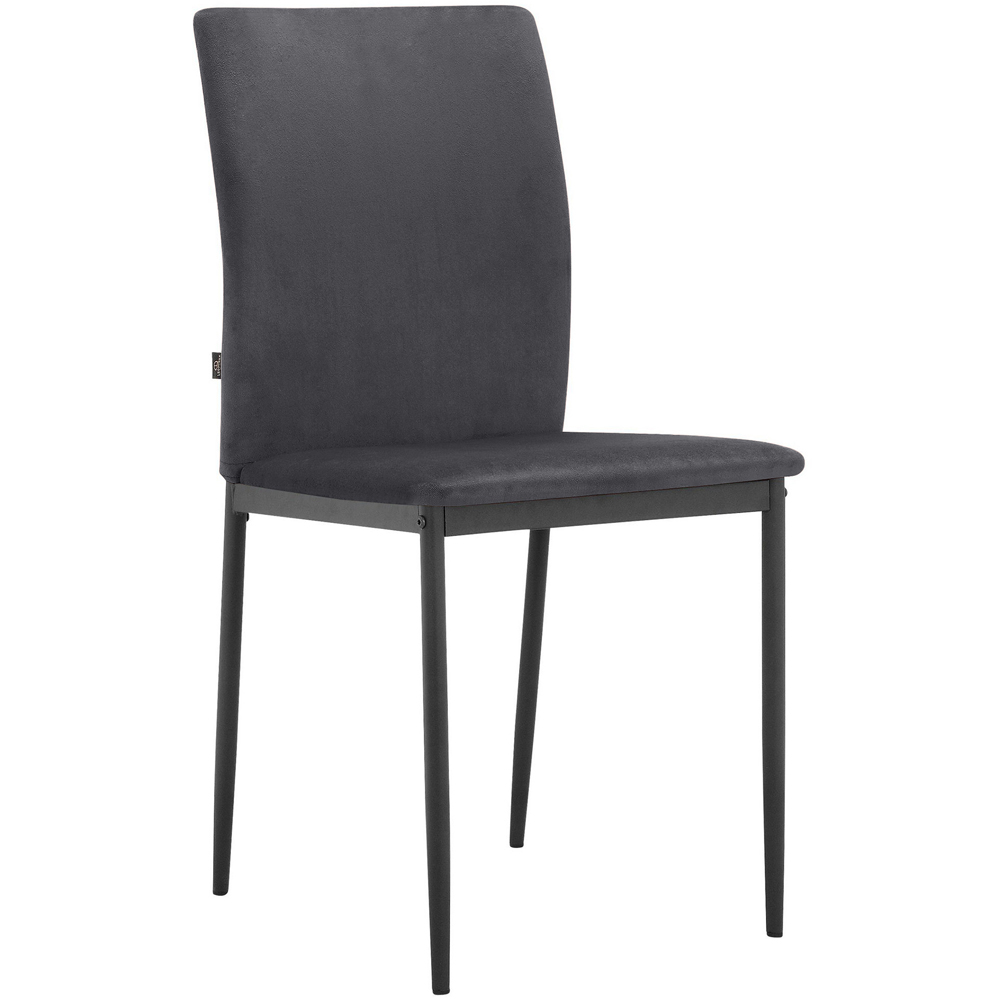 Loft24 Pavia Set of 2 Anthracite Velvet Dining Chair Image 2