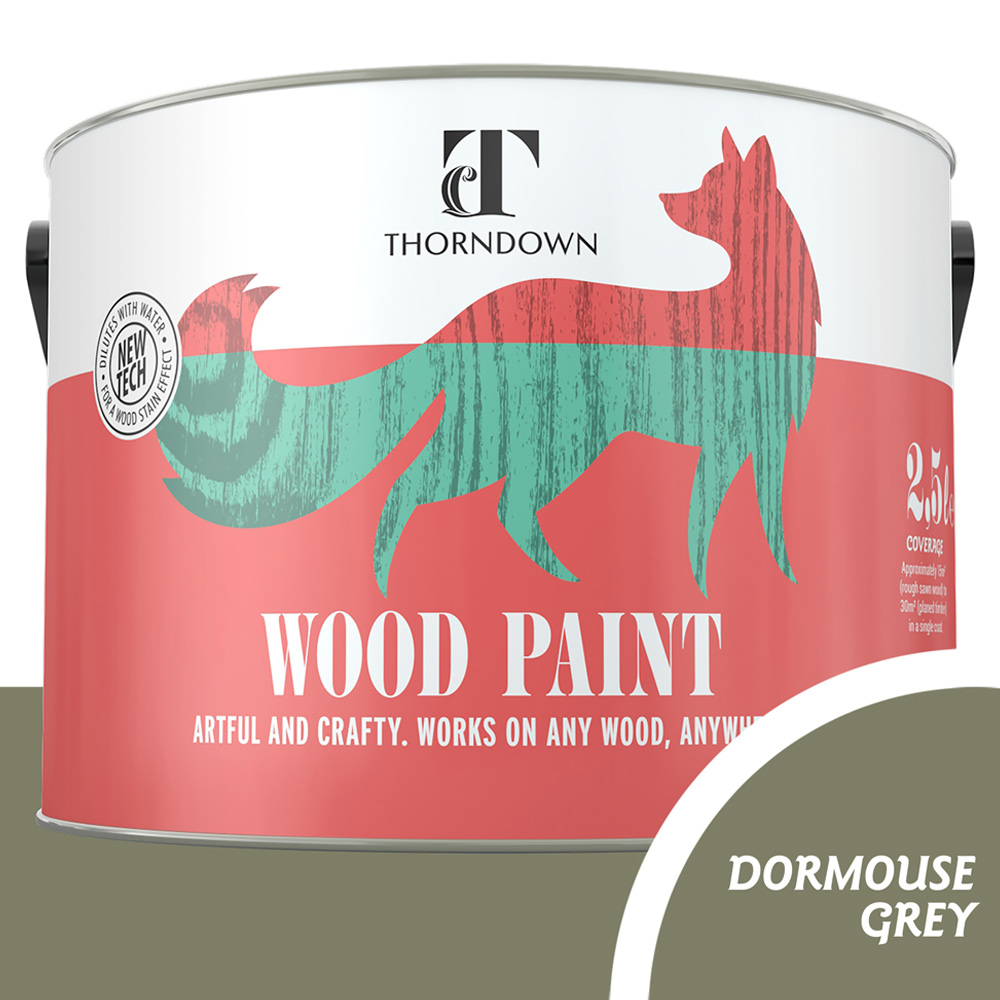 Thorndown Dormouse Grey Satin Wood Paint 2.5L Image 3