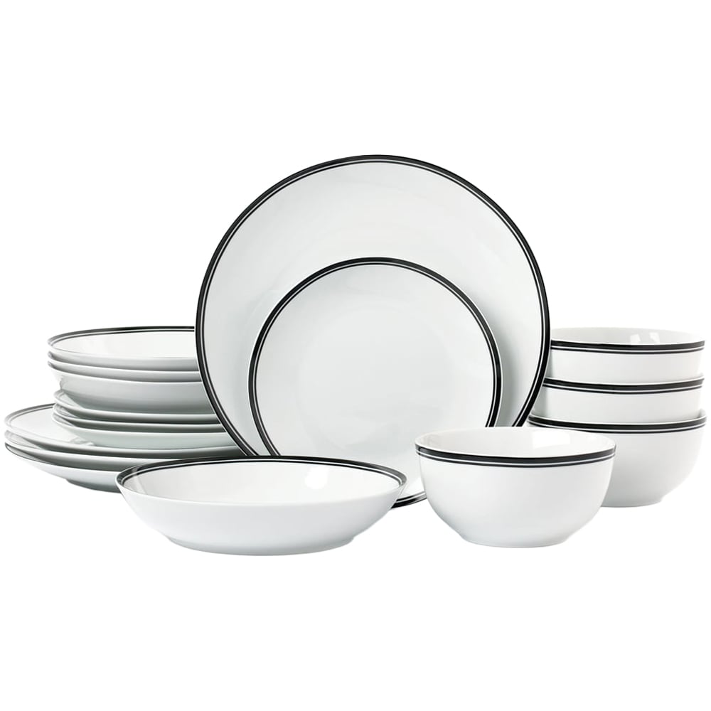 Waterside St Ives Black 16 Piece Dinner Set Image 1