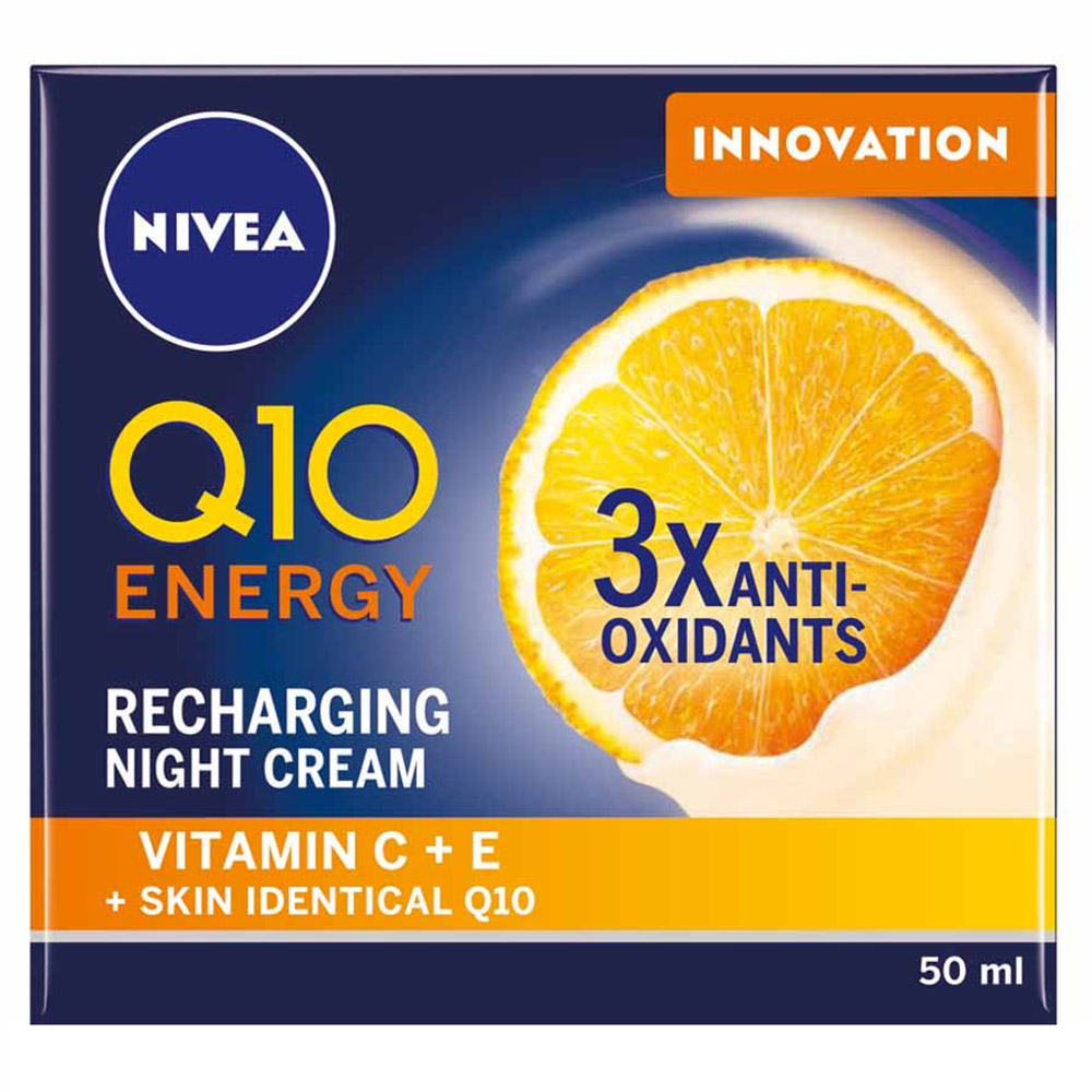 Nivea Q10 Energy Anti-Wrinkle Night Cream with Vitamin C 50ml Image 1
