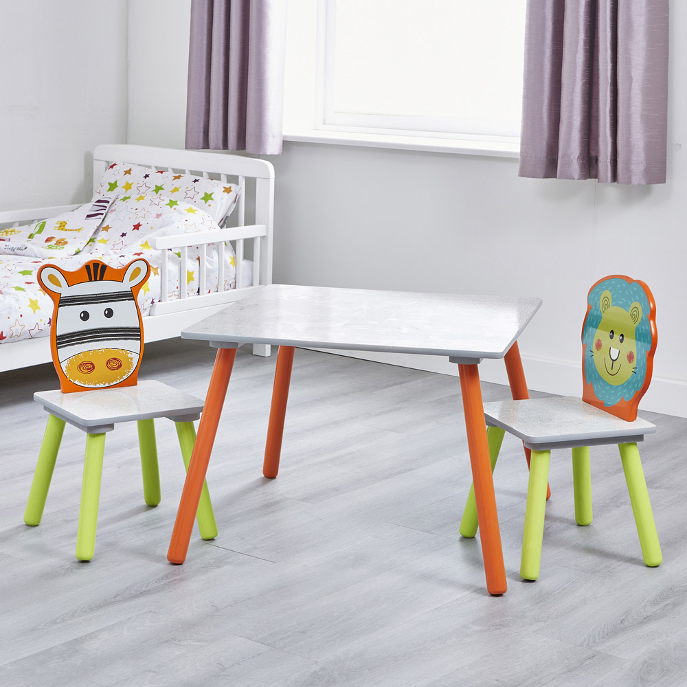 Liberty House Toys Kids Lion and Zebra Table and Chairs Image 7