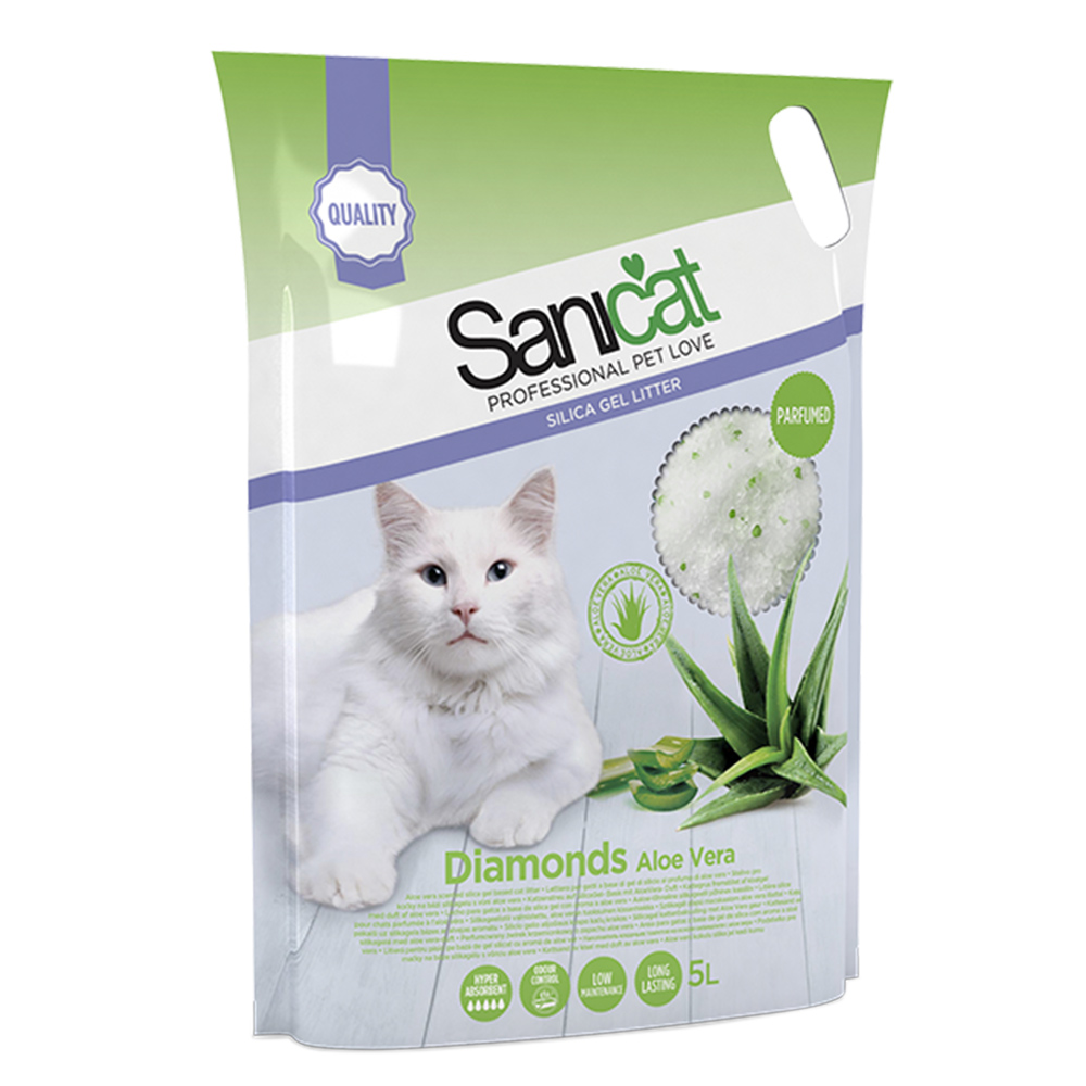 Sanicat Diamonds Aloe Vera Cat Litter 5L Image 1