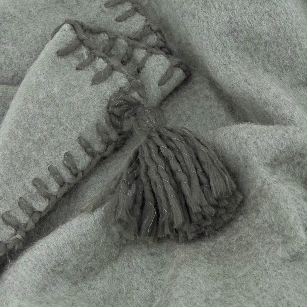 Furn Lowen Moss and Lichen Wool Blend Brushed Throw 130 x 170cm Image 2