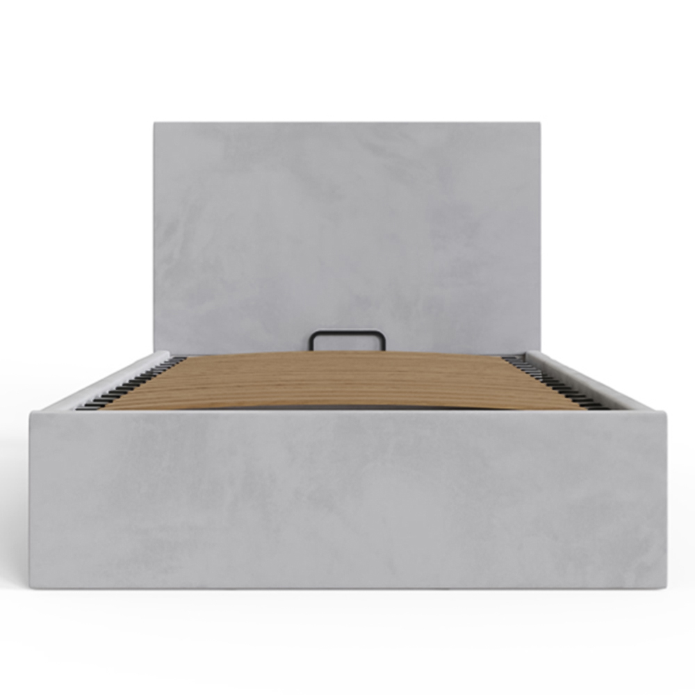 GFW Single Charcoal Grey Velvet End Lift Ottoman Bed Image 4