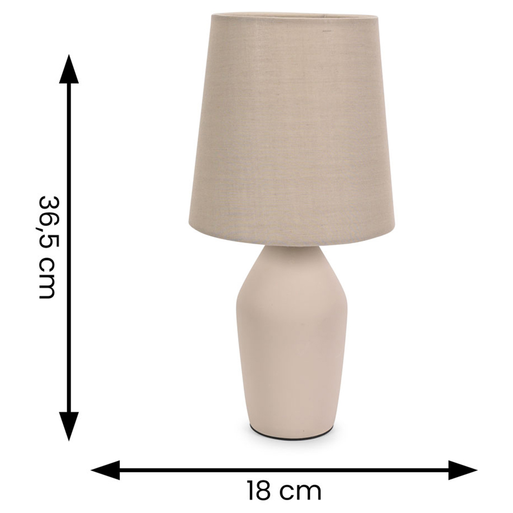 ValueLights Arlo Coffee Shade Ceramic LED Table Lamp Image 6