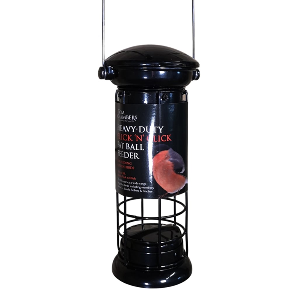 Tom Chambers Heavy Duty Flick and Click Wild Bird Fat Ball Feeder Image 1