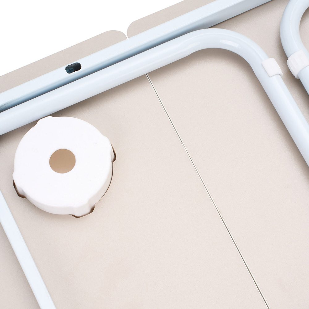 Living and Home 5 Position Adjustable White Foldable Laptop Bed Table with Cup Holder Image 3